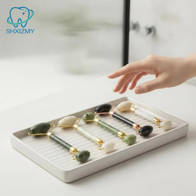 Natural Jade Roller & Gua Sha Set – Face & Body Massage