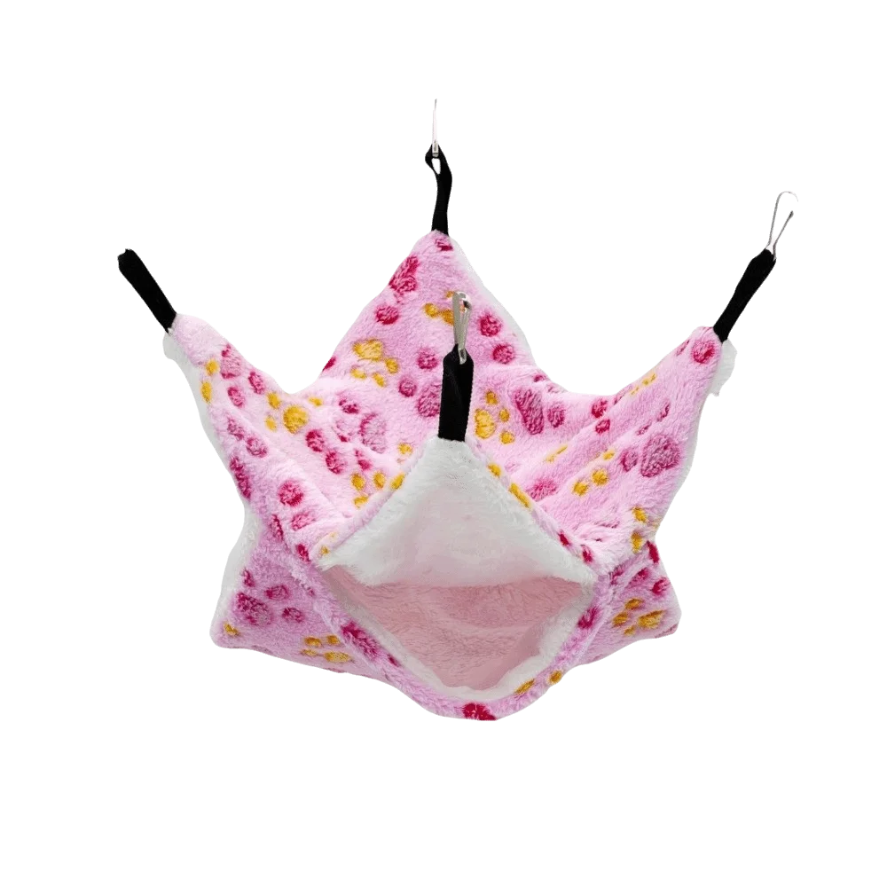 Double-Layer Plush Hamster Hammock – Warm Small Animal Bed