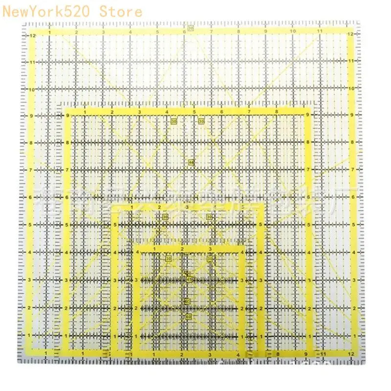 4-Piece Clear Acrylic Quilting Ruler Set – Patchwork Templates