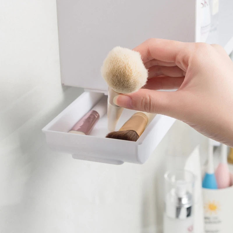 No-Drill Under-Desk Pull-Out Storage Drawer Organizer Box