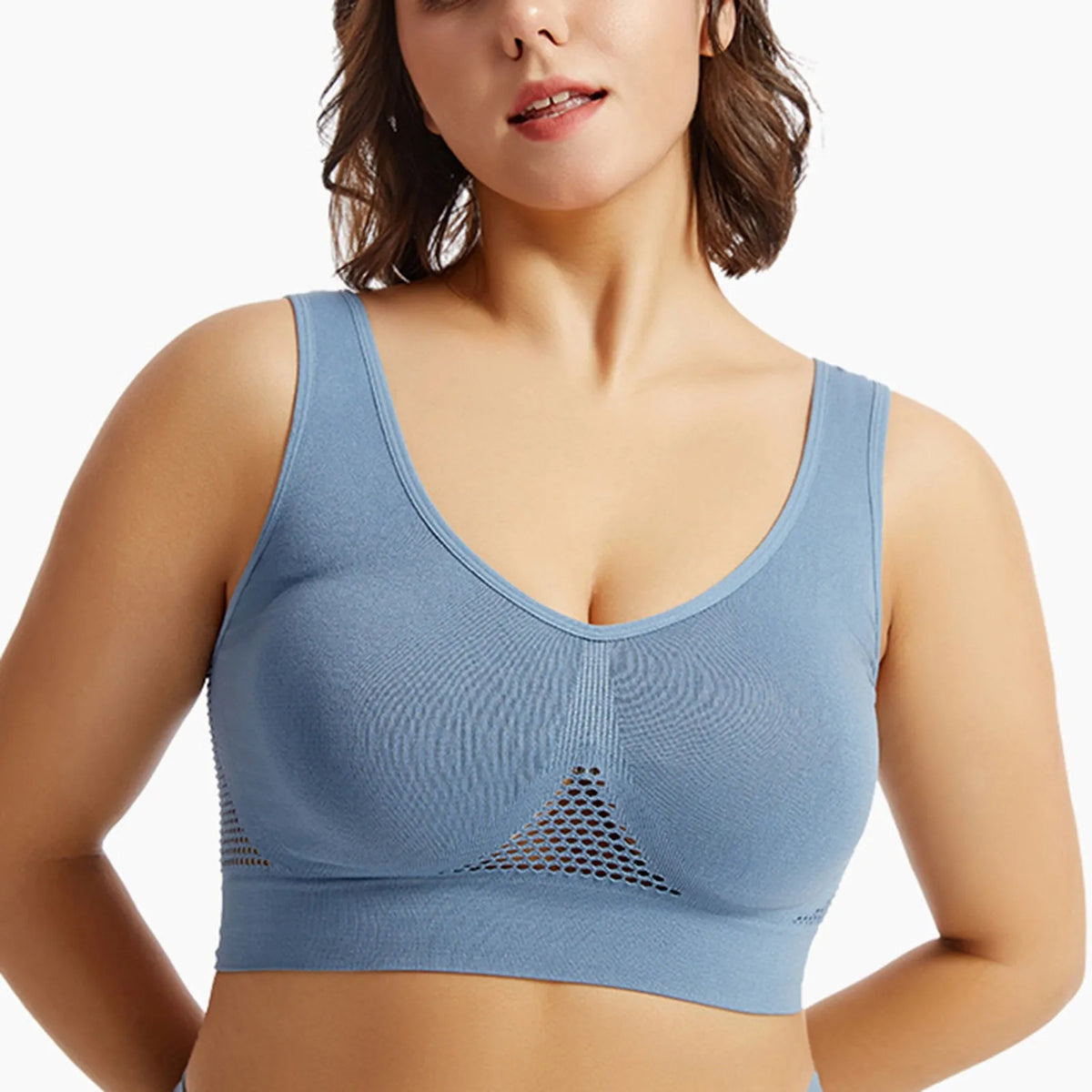 Women's Seamless Breathable Sports Bra – Removable Padded