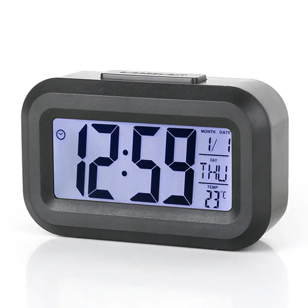 VIBE LED Digital Alarm Clock – Calendar & Temperature Display