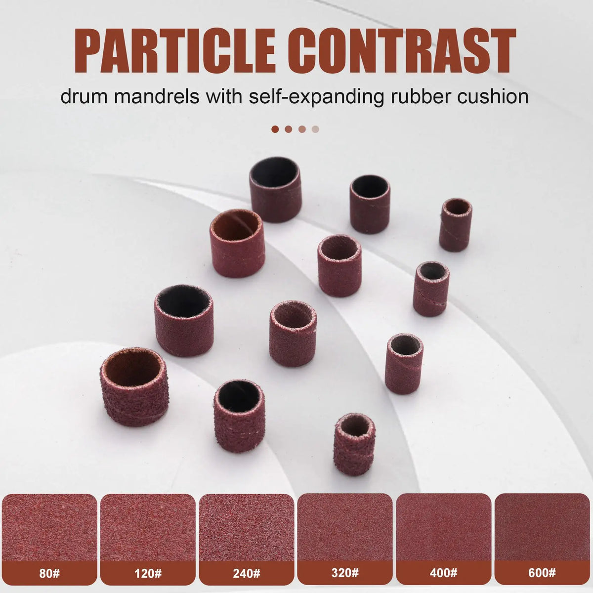 384-Pc Drum Sander Set – Sanding Bands & Mandrels for Rotary Tools