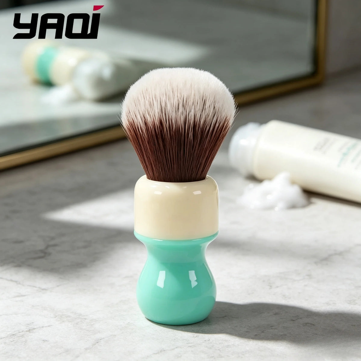 YAQI Surf 22mm Wet Shaving Brush – Synthetic Hair & Resin Handle