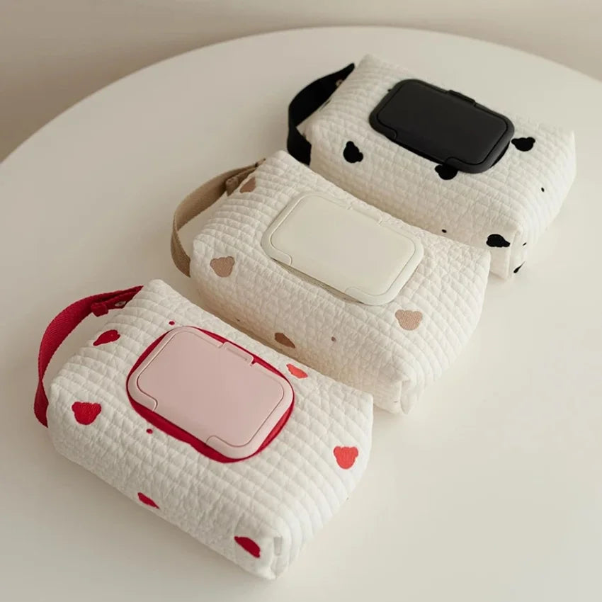 Cartoon Bear Flip Tissue Box Car Hanging Wet Wipes Holder