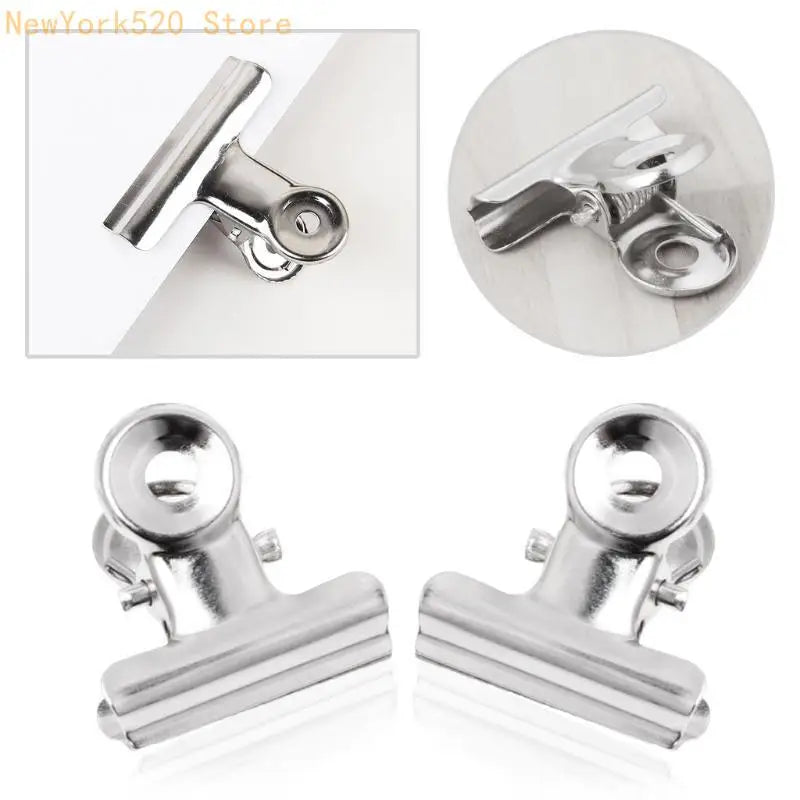 10-Pack Stainless Steel Bag Clips & Document Clamps