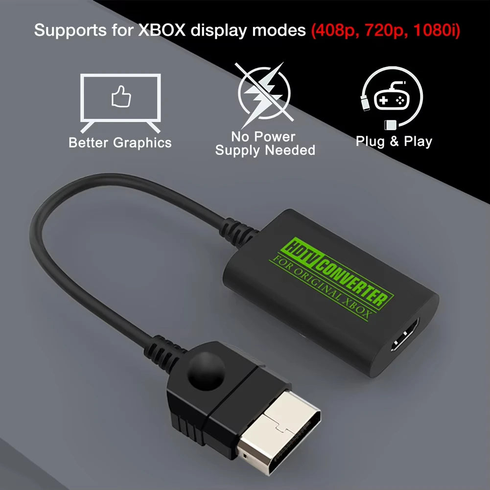 Xbox to HDMI-Compatible HD Converter Adapter 480P–1080P