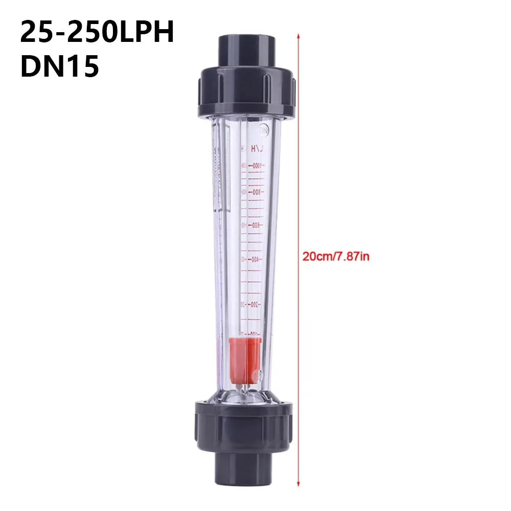 DN15 Plastic Liquid Float Flowmeter Rotameter 6–1000LPH