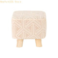 Square Footstool Slipcover – Soft Polyester, Elastic & Washable