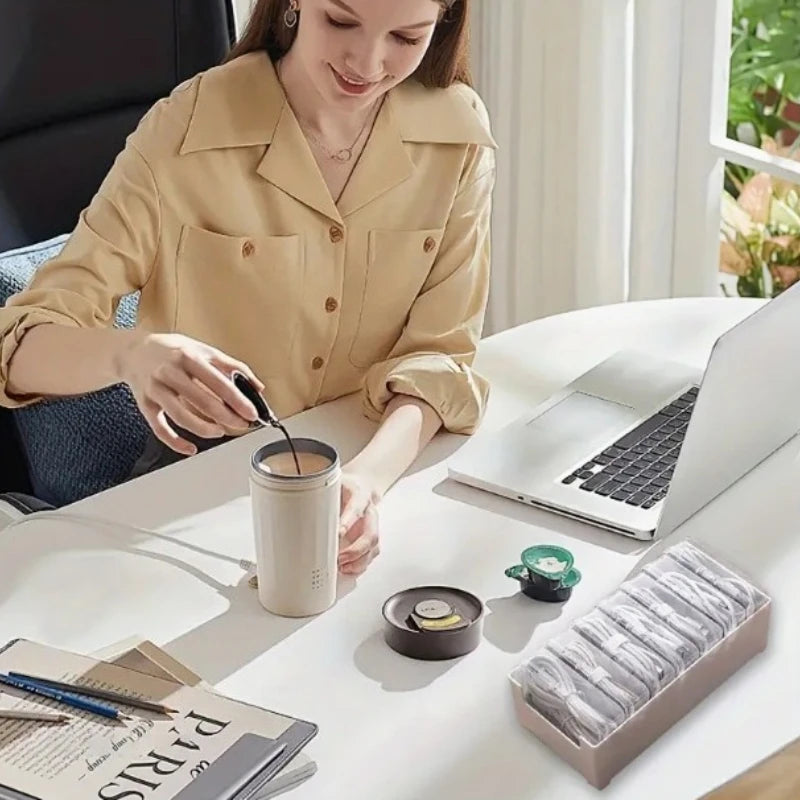 Desktop Cable Management Box & Charger Cord Organizer Winder