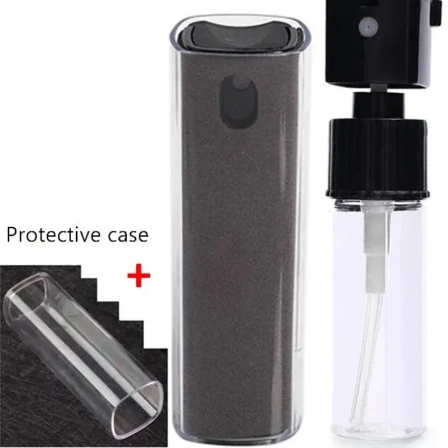 2-in-1 Microfiber Screen Cleaner Spray Bottle – Gray