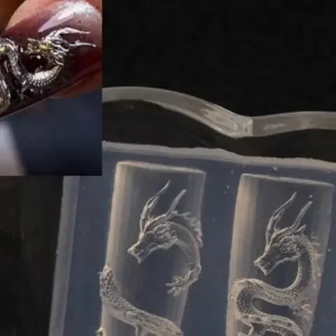 Cartoon Snake Silicone Nail Mold – 3D DIY Manicure Tool