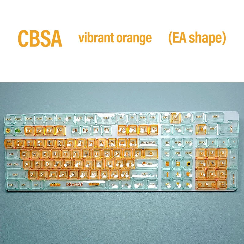 UYIQ 132-Key CBSA Transparent PC Keycaps – Cherry MX Gateron