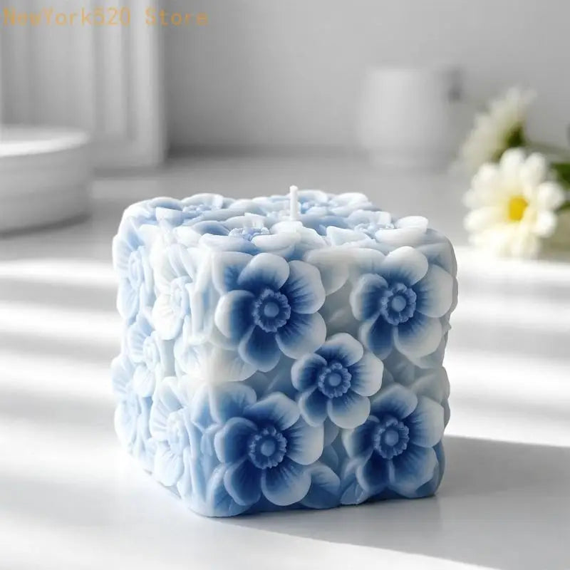 Square Flower Silicone Mould for Soap, Candle & Baking Crafts