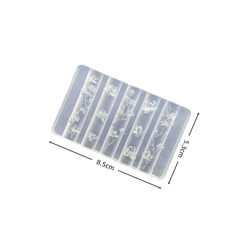 3D Silicone Nail Art Mold – Bow, Rose & Crystal DIY