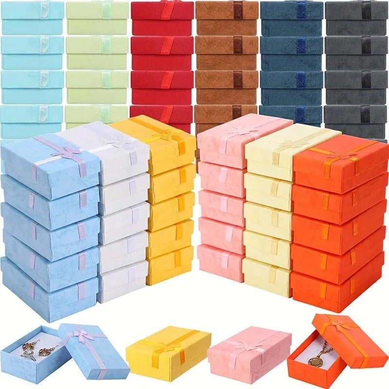 24pcs Assorted Colors Jewelry Gift Boxes – Ring Earring Necklace