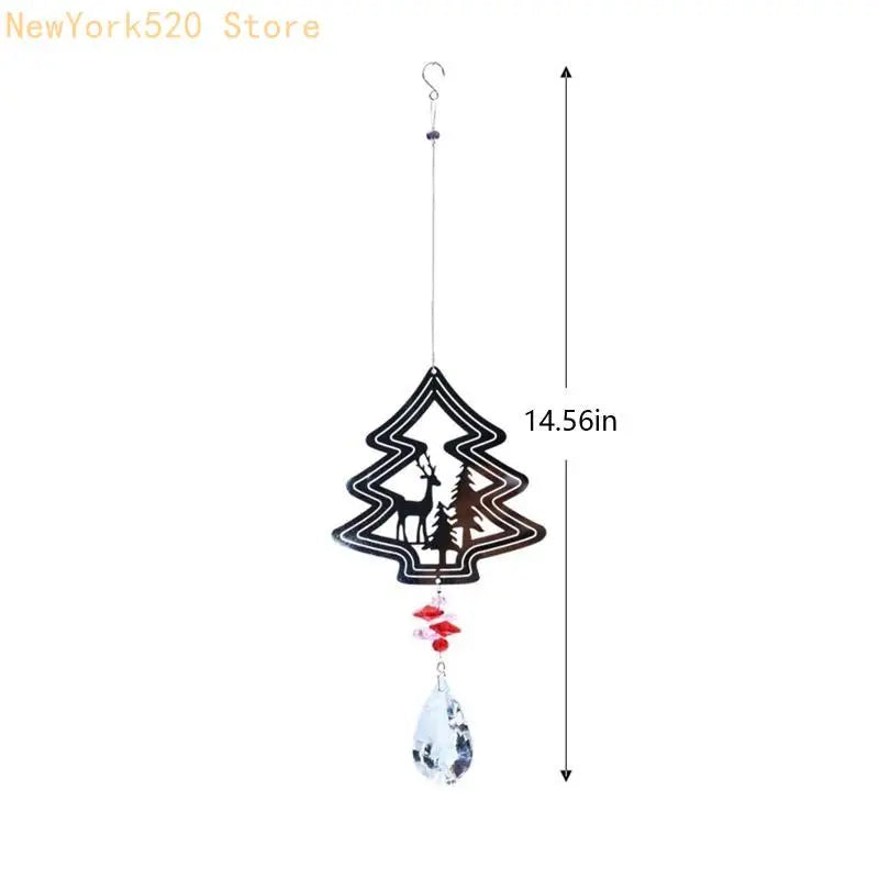 Crystal Prism Pendant Wind Chime – Butterfly Hummingbird Rainbow Maker