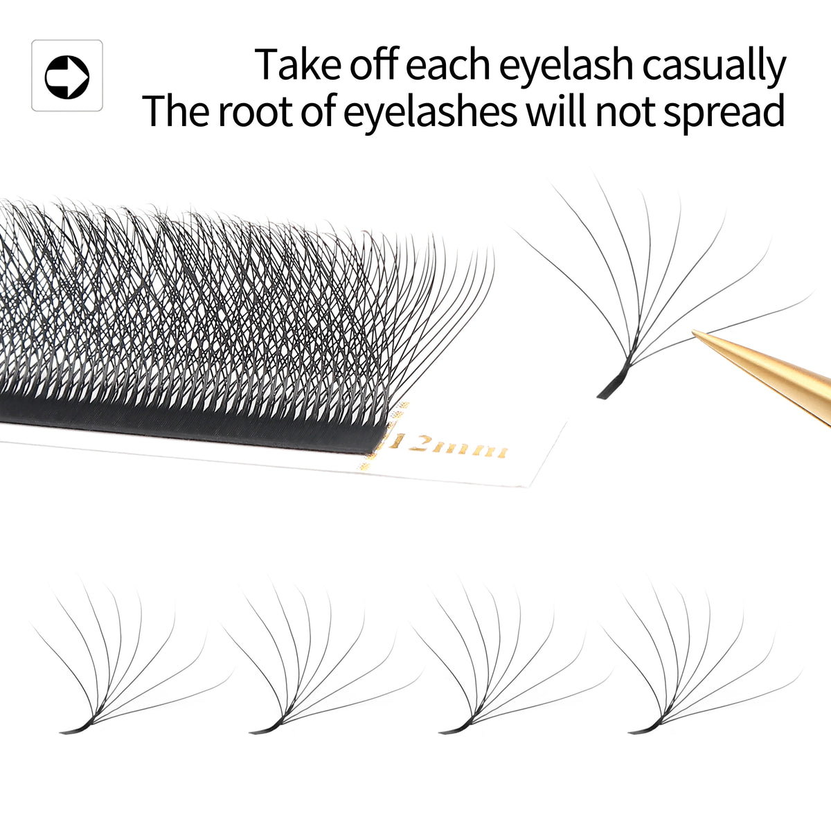 XIUSUZAKI W Bloom Premade Fan Lash Extensions 2D–8D YY