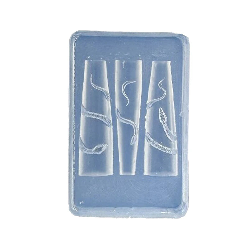 Cartoon Snake Silicone Nail Mold – 3D DIY Manicure Tool