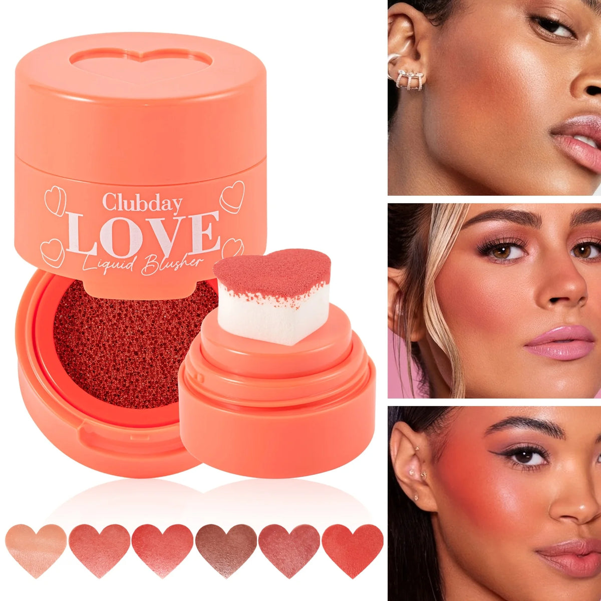 OREADEX Heart Stamp Liquid Blush – Waterproof Coral Pink