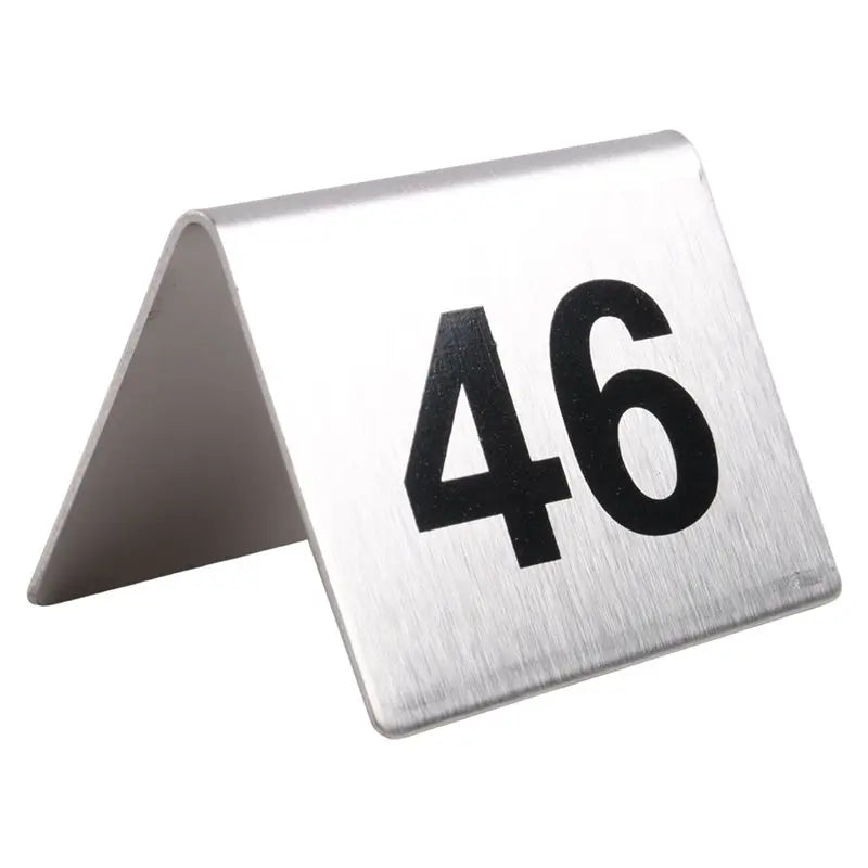 50-Pack Stackable Double-Sided Table Number Cards 1–50