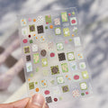 3D Embossed Cartoon Nail Art Stickers – Floral & Tea Cup