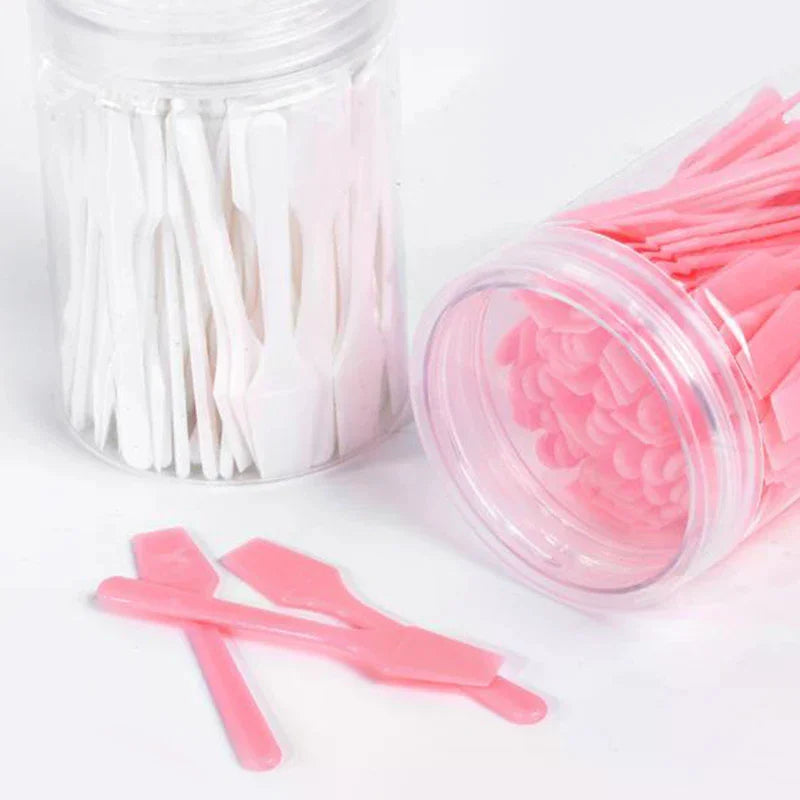 100-Pc Mini Cosmetic Spatula Scoops & Makeup Applicators