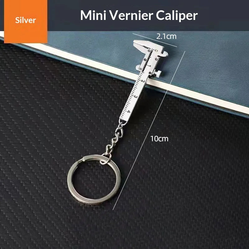 Mini Vernier Caliper Keychain – Zinc Alloy Pocket Measuring Tool