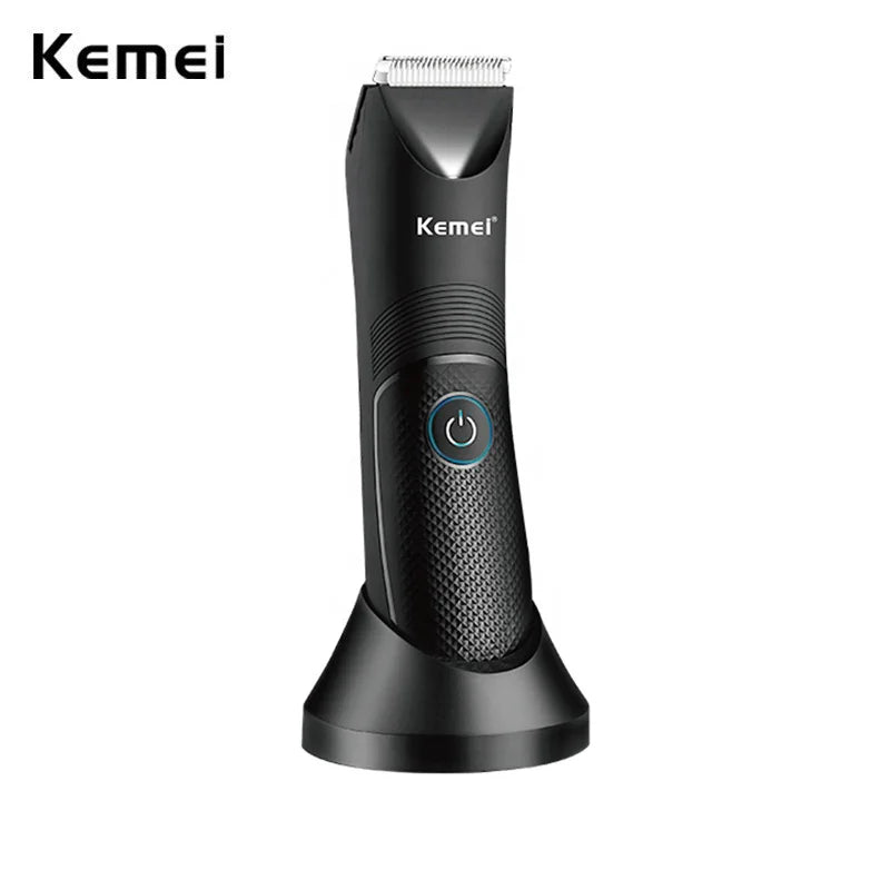 Kemei Ceramic Blade Body Hair Trimmer – Waterproof Wet & Dry