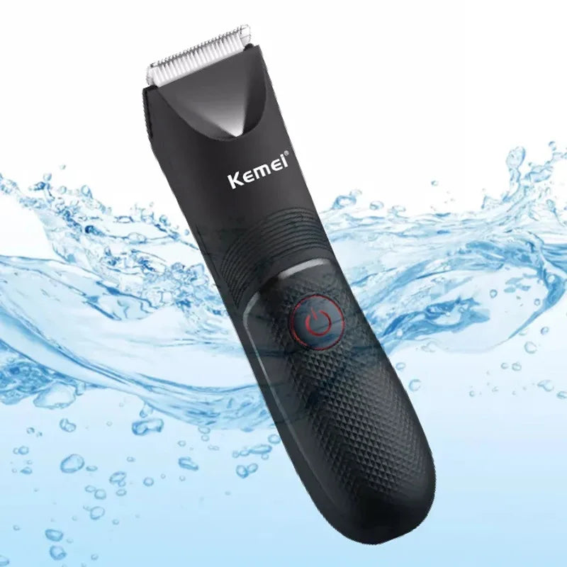 Kemei Ceramic Blade Body Hair Trimmer – Waterproof Wet & Dry