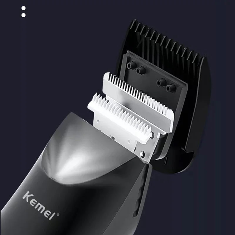 Kemei Ceramic Blade Body Hair Trimmer – Waterproof Wet & Dry