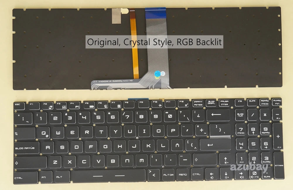 RGB Backlit MSI Laptop Keyboard – Spanish Portuguese Italian Japanese